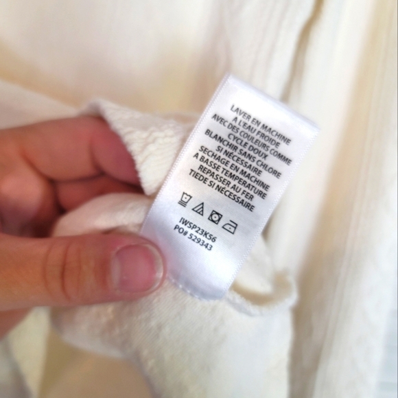 IDYLLWIND WADE LONG SLEEVE TEXTURED HENLEY SHIRT IN IVORY, SZ XS - Picture 13 of 16